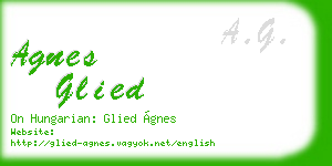 agnes glied business card