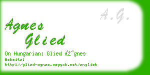 agnes glied business card